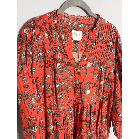 Anthropologie Kelly Louise Judd Flannel Whimsical Flannel Sleep Mini Dress Small - Picture 5 of 7